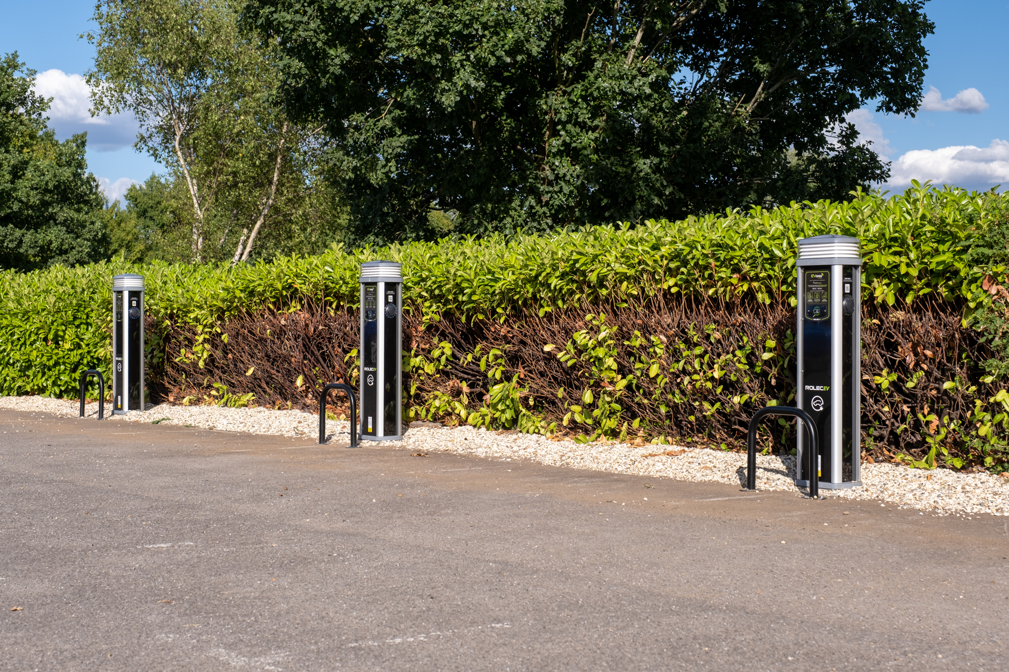Electric vehicle chargers for Tannery Film Studios users as well as Tannery Office Tenants