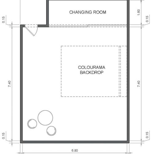 Floor plan of studio 3